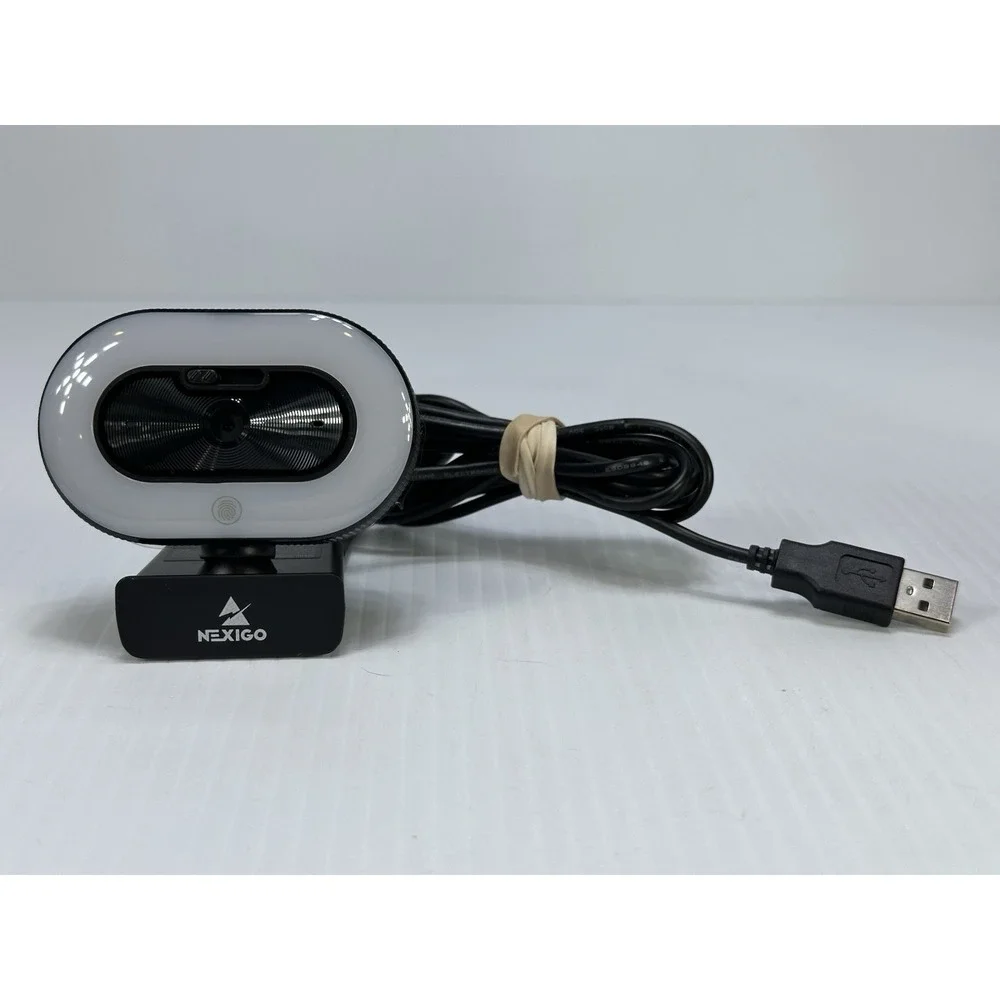 NexiGo N930E Webcam Autofocus Camera 1080P for PC Ring Light Privacy Cover Mic